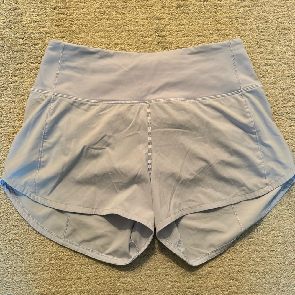 Lululemon Speed Up 2.5” Inseam Light Blue Periwinkle Shorts Size 6